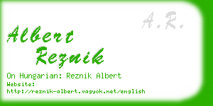 albert reznik business card